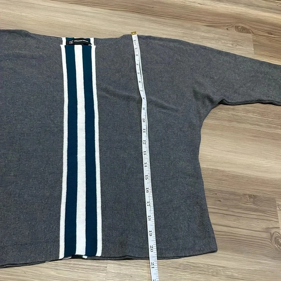 INC International Concepts Dolman Sleeve Sweater Gray Stripe Pullover Size XS - Picture 6 of 11